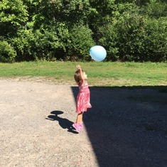 Carmela sending her balloon from school to you in heaven!❤️