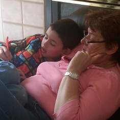 Aunt Jackie enjoying time with Hunter and practicing her Nini skills. <3 2011