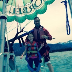 Para sailing in Lake Tahoe, CA