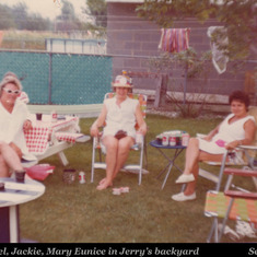 67. Methuel, Mom & Mary Eunice in Jerrys back yard-Sept 1973
