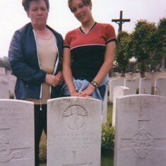 Jade in France at her great, great grandad's grave