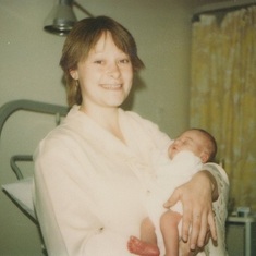 Proud mum with newborn Jade