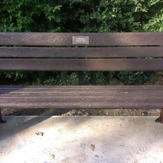 Jade's new bench in Alfreton graveyard 29/09/2015