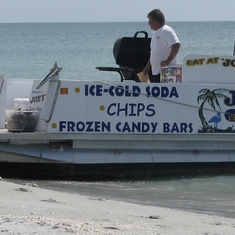 Queuing up for snacks from Joeys boat Captiva Island