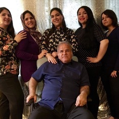 Baba with his 5 girls.