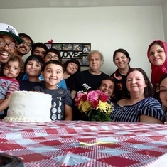Family pic on Mom's birthday. Aug 21, 2020