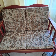 An old love seat chair that was in our Family home for generations...