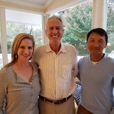 Jim with Erin and Allan Lee at Alexandria home, daughter of Laurey Stryker