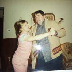 Dad and I dancing