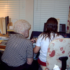 Nanny teaching Kelley the piano