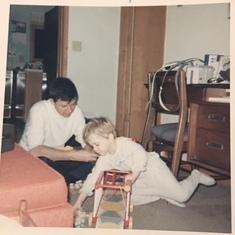 Papa Bear with me and my favorite toy, I remember it still!