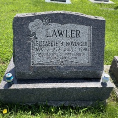 Mom's headstone in Novinger
