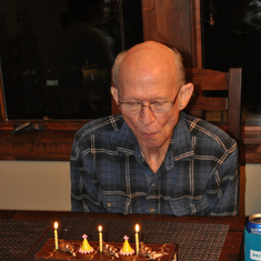 Dad's 78th birthday - just the right amount of candles