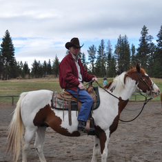 Dad on a horseback ride