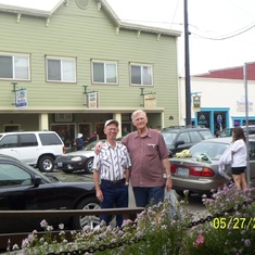 Jim with his cousin Gene Friel in Florence, Oregon