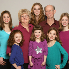 Mom and Dad and all six granddaughters