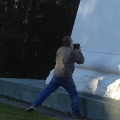 Jimmy photographing a light house