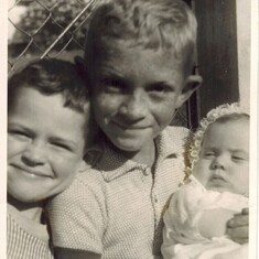 "The Three Trusketeers" - Jim's mother's favourite photo of Jim, Steve & Maria  1962