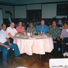 Dinner prior to exercise in Tembagapura June 2003, with Indonesian Int Officers & MD of Freeport Min