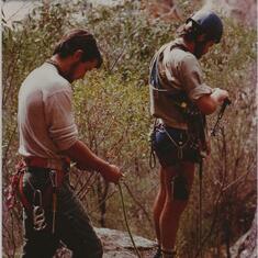 With Mike Hindmarsh at Mt Arapiles Jan 1982