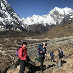 Truscott Expedition on descent from Mera Peak April 2016. 