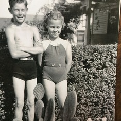 James Baker and his sister Oween 1930's