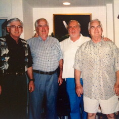 The Smith brothers and cousin Mickey at Walt's home in Venice, Florida.