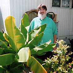Jim with his Banana Plant, Escondido