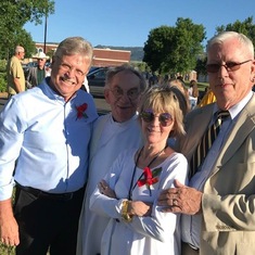Mike Clement, Msgr O'Neil , Jim and Robyn.  2017