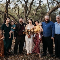 Melissas wedding. My favorite part...he is holding onto Marlows shoes.