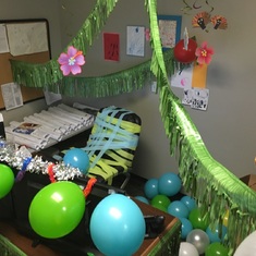 January 26, 2016 .. happy birthday James! We decorated his desk at work