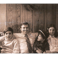 Dad with his children, December 1969.