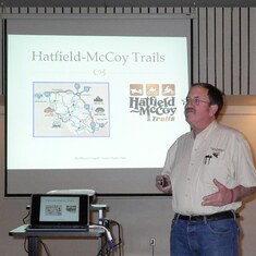 Jim presenting case studies as part of Rio Blanco County Trails Master Plan, January, 2014