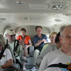 leaving Chan Chich in Belize 27March 2005 - most of us would like to forget this flight. After full-throttle was achieved the pilot decided last minute to ditch a take off heading toward the forest and try the other way instead. It was 101 F and there was
