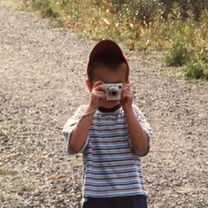 James taking a picture in Alaska. For the young lad that he was, he was surprisingly good at it.