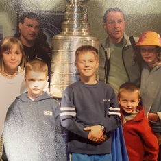 Little James with family in 2005 with the Stanley Cup in Dawson City, Yukon, of all places.