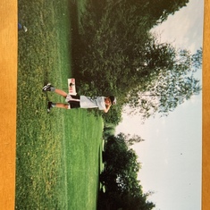 James at about 10 years of age, playing golf in Ottawa