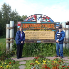 Dad and Doris came to Wasilla in 2011.  We had the best time ever.  Here they are standing in front of the sign at the Wasilla Iditarod headquarters.
