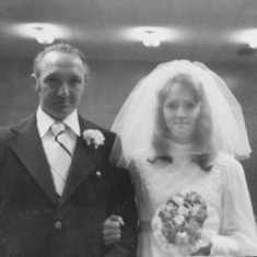 From one of my few wedding pictures.  1974