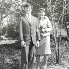Jimmy as a high school senior, with Nanny, 1964