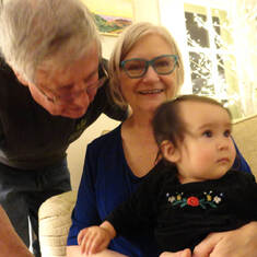Jimmy, Lynda, and granddaughter Anza Thanksgiving 2019