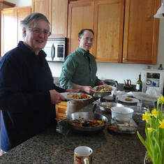 Jimmy and Johnny in Florence, Oregon at Dolly's house - April 2012