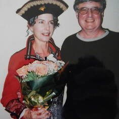 Jimmy and his sister Ruth, after her opera performance of "Pirates of the Penzance," Wenatchee, WA.