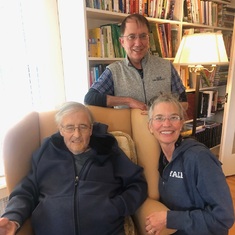 Jimmy with his sister Esther and  brother John, remembering Jim's college days at Yale. (March 2021)