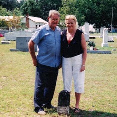Daddy, Aunt Mable and I went on a search for their Grandfather Raymond Alanzo Bass' grave.  He died when my grandmother, Pearl, was about 2 years old and it was never known where her Daddy was buried.  In my research I found he was buried at Ousley Cemete