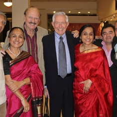 After opening night at the Benefit sale - Ramesh, Usha, Jim. Ed, Sudha, Cesar and Craig