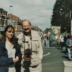 Taken with my niece at the republican hunger strike commemoration in Belfast, August 2006