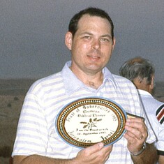 Dad at Biblical Dinner Qumran Israel 1983