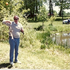 Dad loved to fish.