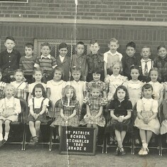 Dad is the 7th from the left. St. Patrick's School St. Charles, Illinois